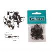 Swimerz Size 4 Barrel Swivel w Interlock Snap Black Nickel, 15 pack