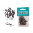 Swimerz Size 6 Barrel Swivel w Interlock Snap Black Nickel, 20 pack