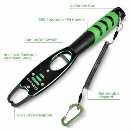 Sidomma Fishing Gripper with Scale Saltwater Fishing Gear Fishing