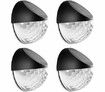 Outdoor Solar Lights Wireless Auto On Off Dusk to Dawn Waterproof LED Fence Lighting Set 4 Pack for Garden Decoration