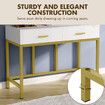 Hollywood Mirror Makeup Vanity Dressing Table 9 LED Lights 4 Drawers for Bedroom White and Gold