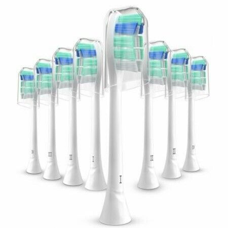 8Packs Electric Toothbrush Replacement Heads Compatible with Philips HX3 HX6 HX9 Fit Plaque Control, Gum Health, FlexCare, HealthyWhite, Essence+ and
