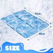 Pet Cooling Mat Dog  Pad Cool Gel Cat Bed for Crate Bed Sofa Kennel M Size