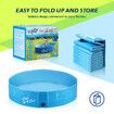 Pet Swimming Pool Dog Paddling Portable Bath Tub Foldable for Cat Pet Children M Size