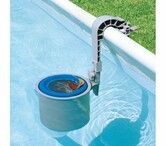 Flowclear Wall Mount Pool Surface Skimmer  Cleans Above Ground Pools  Attracts Floating Debris, Grey