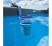 Flowclear Wall Mount Pool Surface Skimmer  Cleans Above Ground Pools  Attracts Floating Debris, Grey