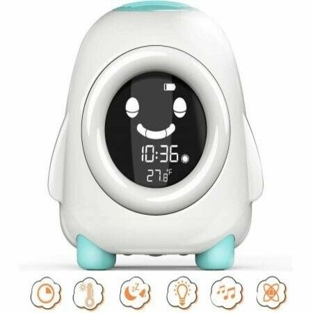 Children's Sleep Training Alarm Clock - Wake Up Clock Night Light Timer Thermometer for Toddlers Kids Girls Boys