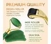 3-in-1 Derma Roller, Jade Roller and Gua Sha Facial Tool Set. With Titanium Microneedle Roller