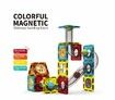 52pcs Magnet Toys Kids Magnetic Building Tiles 3D Magnetic Blocks Preschool Building Sets Educational Toys for Toddlers Boys and Girls.