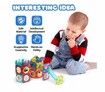 52pcs Magnet Toys Kids Magnetic Building Tiles 3D Magnetic Blocks Preschool Building Sets Educational Toys for Toddlers Boys and Girls.