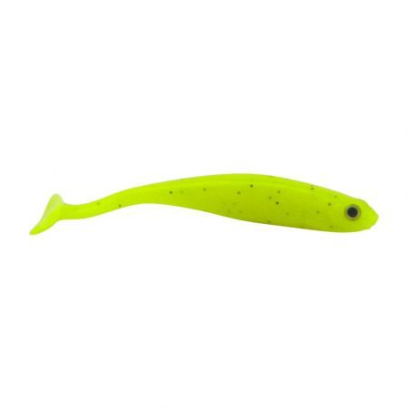 Swimerz Soft Shad 100mm Paddle Tail lure, Chartreuse, 6 pack
