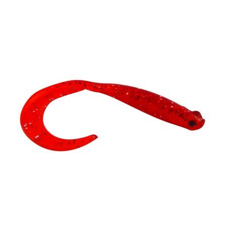 Swimerz 100mm Vibro Tail Red Glitter scented, 5 pack