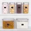 Set of 6 Flour and Sugar Canisters for Pantry Storage and Organization