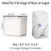 Set of 6 Flour and Sugar Canisters for Pantry Storage and Organization