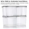 Set of 6 Flour and Sugar Canisters for Pantry Storage and Organization