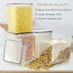 4x6.5L XL Food Storage Containers Airtight Tall Cereal Dry Food Storage Containers Set of 4