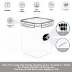 4x6.5L XL Food Storage Containers Airtight Tall Cereal Dry Food Storage Containers Set of 4