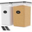 4x6.5L XL Food Storage Containers Airtight Tall Cereal Dry Food Storage Containers Set of 4