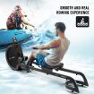 Genki Foldable Magnetic Smart Home Rowing Machine Indoor Rower with 16 Resistance Levels Double Slide Rail LCD Monitor