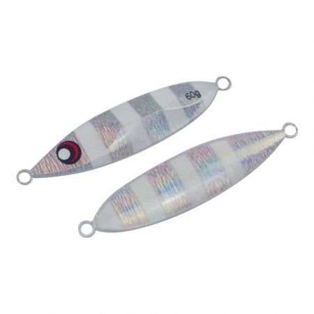 Finesse Slow Pitch Flutter Jig, 60gm, Silver White, 2 pack