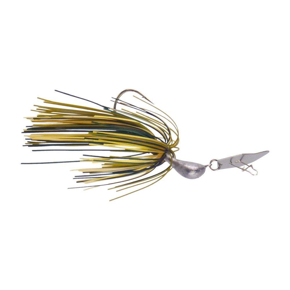 Dekoi 7gm Bladed Swim Jig, Chatterbait, Camo Green, 2 pack