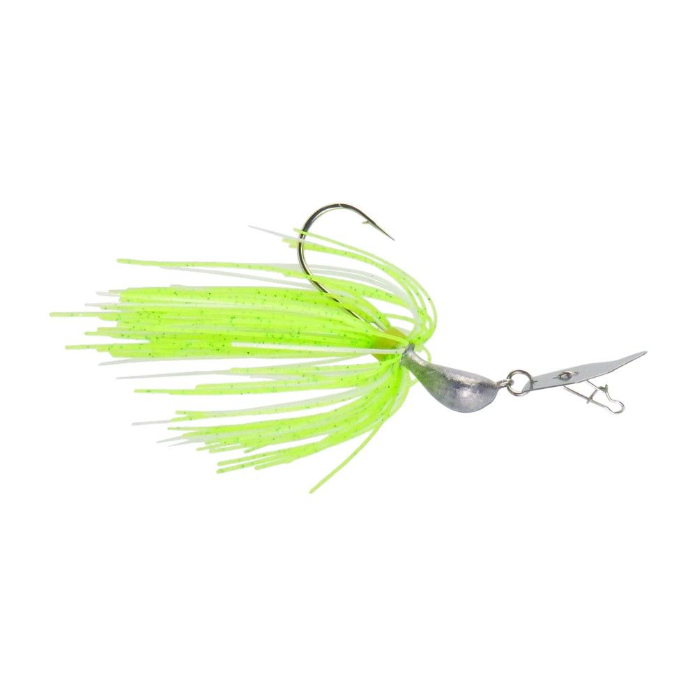 Dekoi 7gm Bladed Swim Jig, Chatterbait, Green Flash, 2 pack