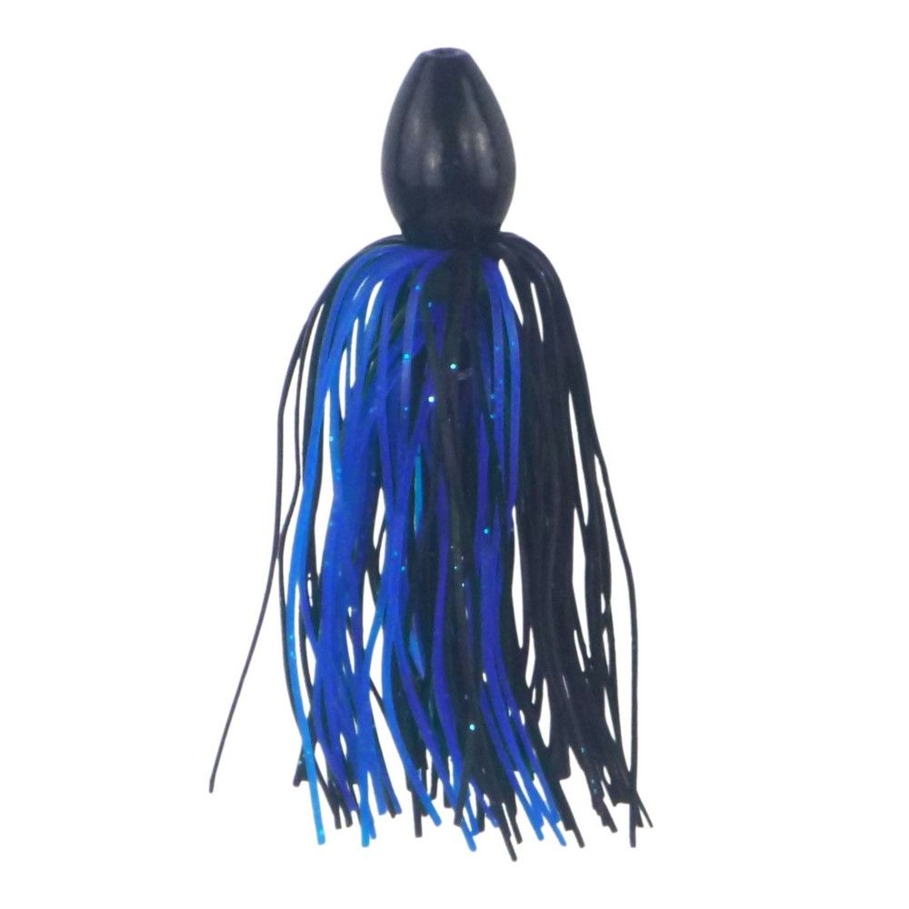 Vike 1/2 oz Skirted Jig Head Lure Black Blue