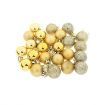 100 Pack Christmas Tree Ornaments Set Mini Shatterproof Holiday Ornaments Balls Color Gold