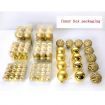 100 Pack Christmas Tree Ornaments Set Mini Shatterproof Holiday Ornaments Balls Color Gold