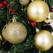 100 Pack Christmas Tree Ornaments Set Mini Shatterproof Holiday Ornaments Balls Color Gold