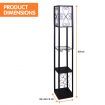 Sarantino Metal Etagere Floor Lamp with Wine Holder Shelf