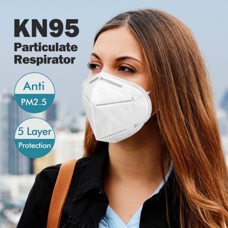 2 Pack KN95 Face Mask Filter Particulate Disposable Dust Mask