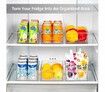 Plastic Refrigerator Organizer Bins, 6 Pack Clear Stackable Food Storage Bins for Pantry,Fridge,Cabinet,Kitchen Organization and Storage