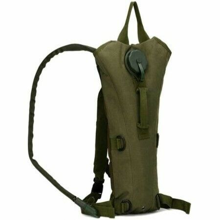 US Army 3L 3 Liter (100 Ounce) Hydration Pack Bladder Water Bag Pouch Hiking Climbing Survival Outdoor Backpack (Green)