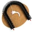Comfortable Arch Cats Massager Pet Cat Itching Grooming Supplies Round Fleece Base Kitten Toy Scratching Device Brush for Pets