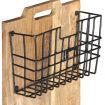 Wall-mounted Magazine Rack 33x10x67 cm Solid Rough Mango Wood