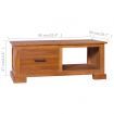 TV Cabinet 90x50x37 cm Solid Teak Wood