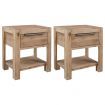 Nightstands with Drawers 2 pcs 40x30x48 cm Solid Acacia Wood