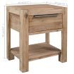 Nightstands with Drawers 2 pcs 40x30x48 cm Solid Acacia Wood