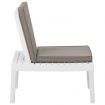 Garden Lounge Chairs with Cushions 2 pcs Plastic White