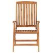 Garden Chairs 2 pcs with Grey Cushions Solid Teak Wood