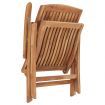 Garden Chairs 2 pcs with Grey Cushions Solid Teak Wood