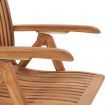 Garden Chairs 2 pcs with Grey Cushions Solid Teak Wood