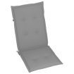 Garden Chairs 2 pcs with Grey Cushions Solid Teak Wood