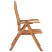 Garden Chairs 2 pcs with Cream Cushions Solid Teak Wood