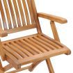 Garden Chairs 2 pcs with Grey Cushions Solid Teak Wood