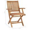 Garden Chairs 2 pcs with Grey Cushions Solid Teak Wood