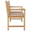 Garden Bench with Taupe Cushion 120 cm Solid Teak Wood