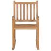 Rocking Chair with Anthracite Cushion Solid Teak Wood