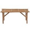 Folding Garden Bench with Cushion 118 cm Bamboo